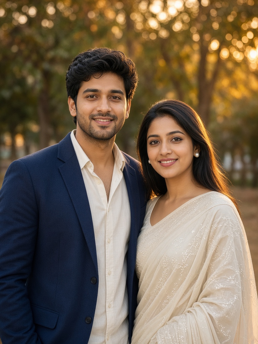 Happy Indian couple