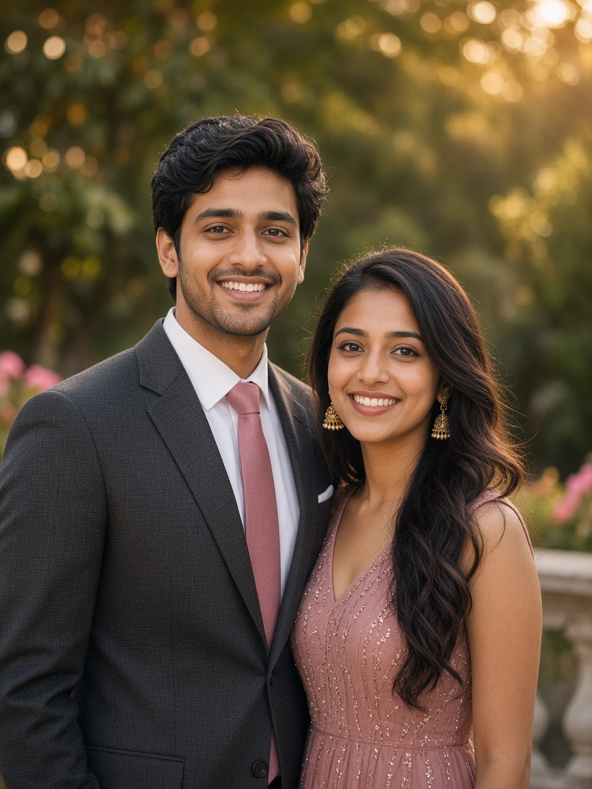 Happy Indian couple
